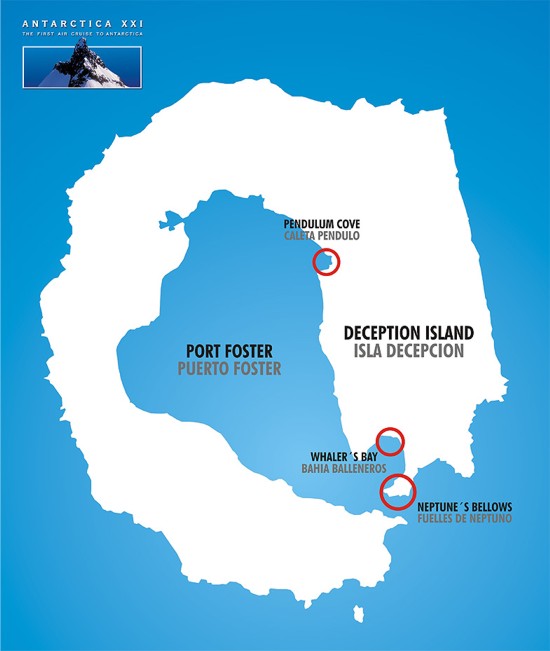 Antarctic XXI Deception Island Map   ANT XXI Map Deception Island 2014 S 